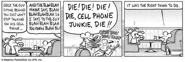 Pearl Before Swine cartoon on cell phones