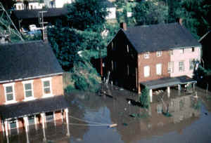 flooded home, 1955