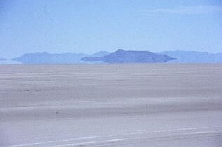 Mirage on Bonneville Salt Flats.